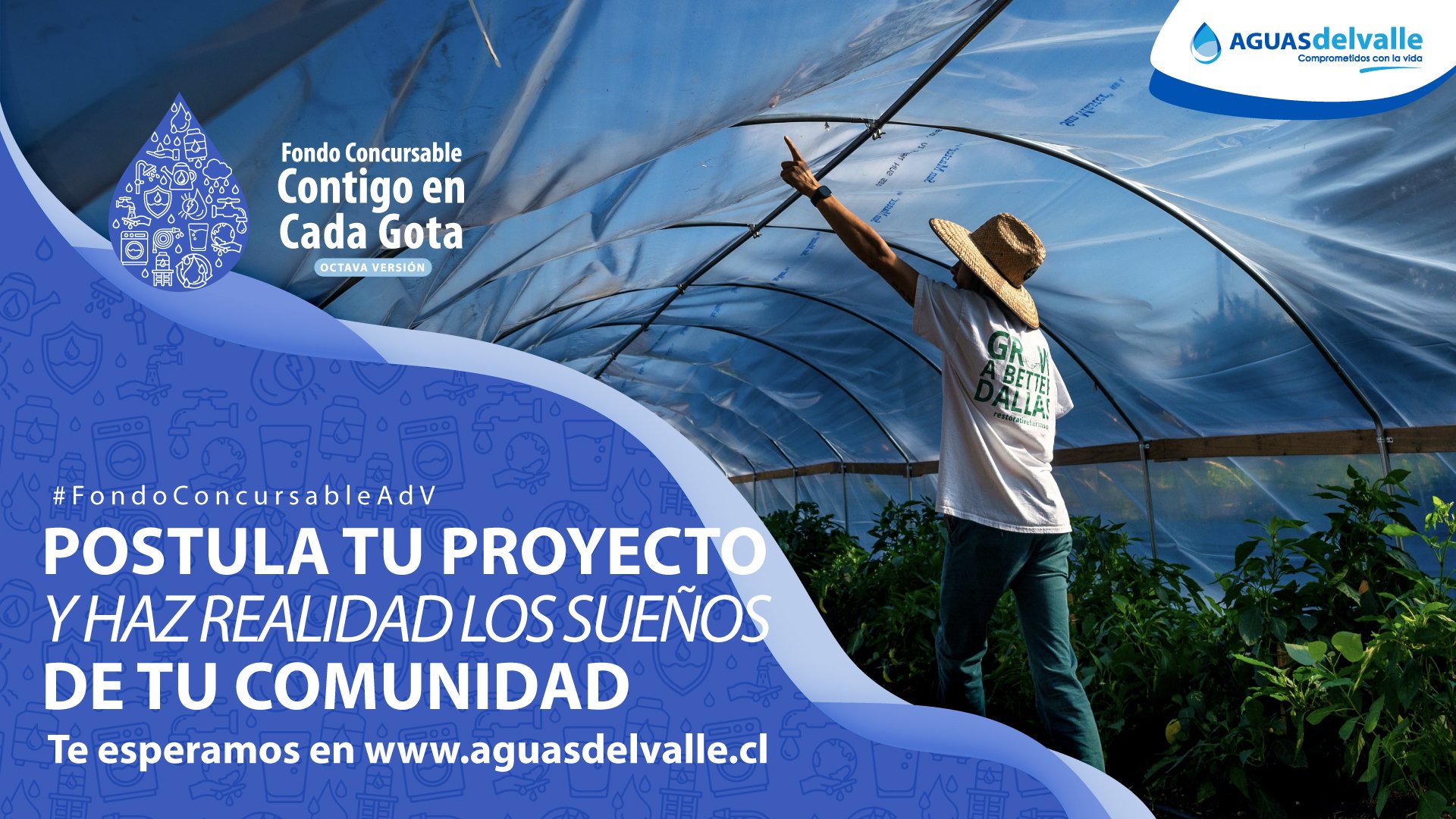 Últimas semanas para postular al Fondo Concursable “Contigo en Cada Gota” de Aguas del Valle