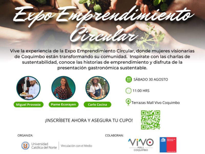 UCN invita a participar en expo de emprendimientos circulares en Mall Vivo Coquimbo