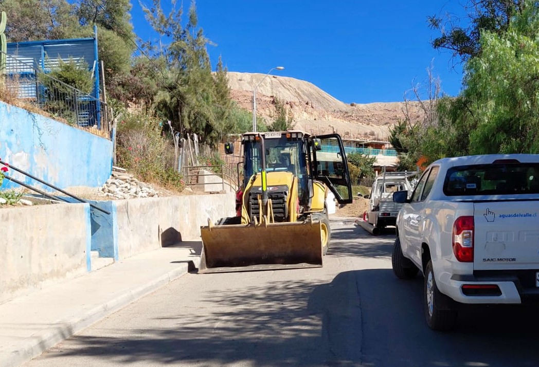 Más de un 25% de avance presentan las obras de renovación de Aguas del Valle, en calle Guacolda de Andacollo