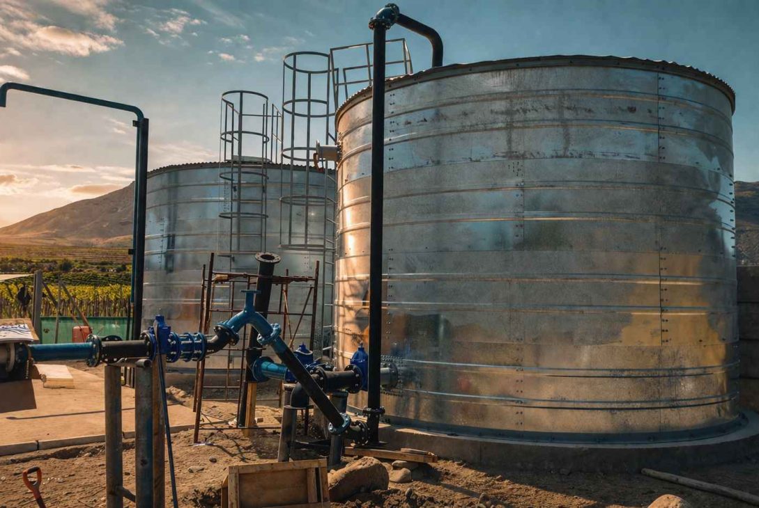 Aguas del Valle invierte cerca de $ 300 millones en la construcción de un nuevo estanque de agua potable en Andacollo