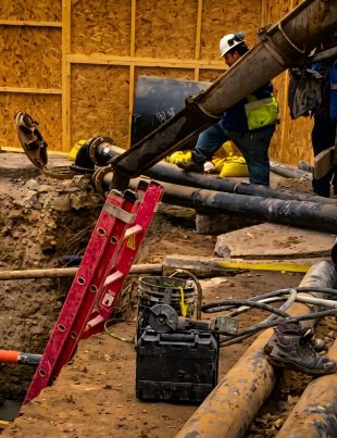 Un 50% de avance presentan las obras de renovación de colectores de Aguas del Valle en Avenida Balmaceda